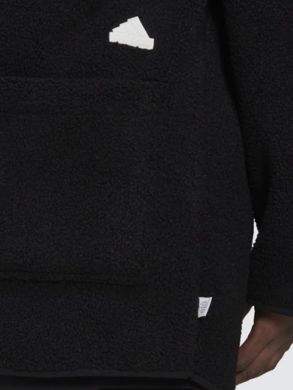 adidas Black Hooded Zip-Up Jacket - Picture 2 of 5